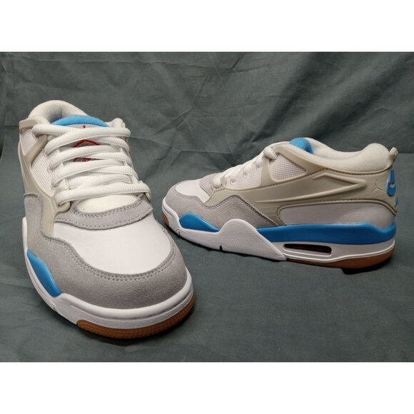 Nike Boys Air Jordan 4 RM (GS) Sneakers Mesh White Blue Size 6 NEW IN BOX!